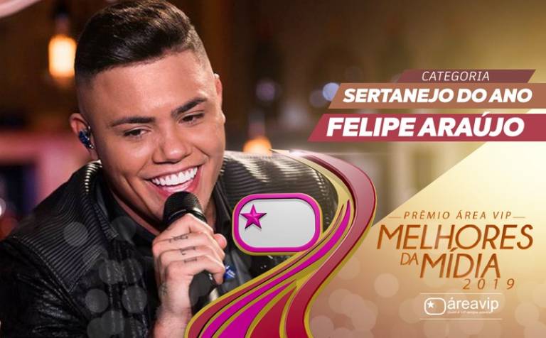 Sertanejo Felipe Araújo comemora Prêmio Área VIP em dose dupla