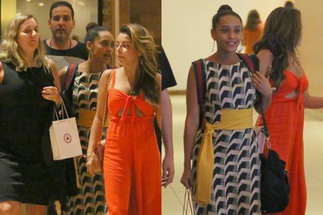 Taís Araújo com amigos no Rio de Janeiro - AgNews/Edson Aipim