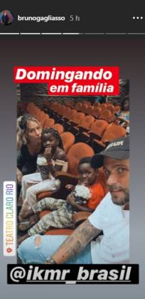 Bruno Gagliasso e família reprodução Instagram