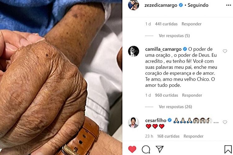 Comentário de Camilla Camargo - Reprodução: Instagram