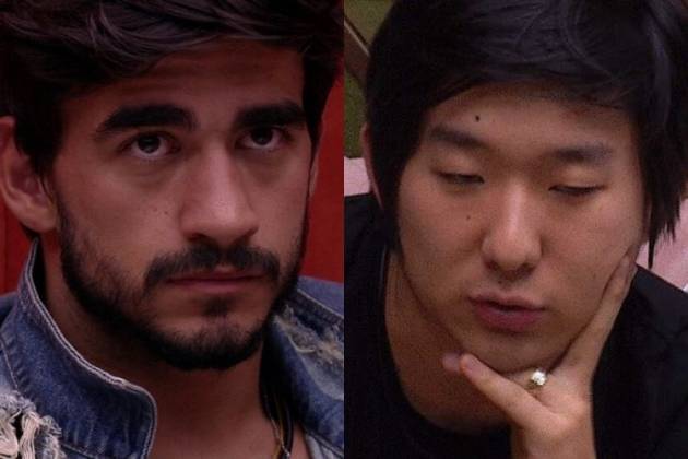 Guilherme e Pyong Lee - Reprodução: Globoplay (Montagem: Área VIP)