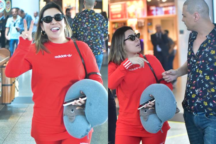 Sertaneja Naiara Azevedo esbanja simpatia e recebe carinho dos fãs em São Paulo