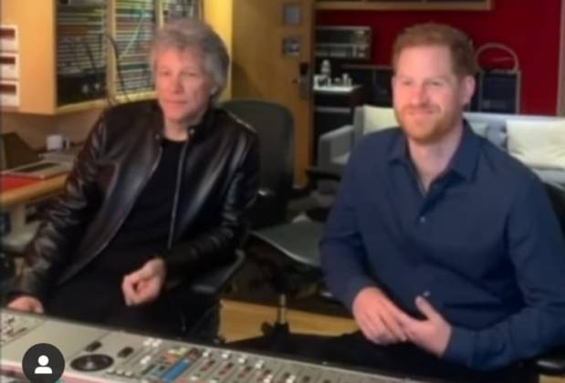 Príncipe Harry e Jon Bon Jovi