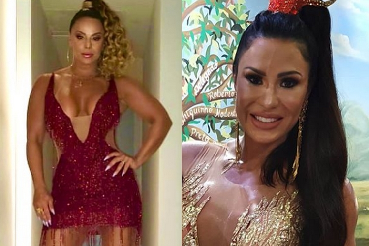 Gracyanne Barbosa e Viviane Araújo geram climão durante evento das rainhas de bateria