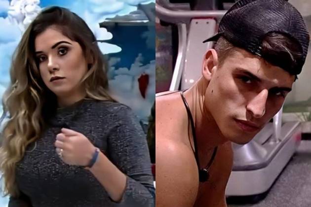 Gizelly e Felipe Prior no 'BBB20' - Montagem/Área Vip