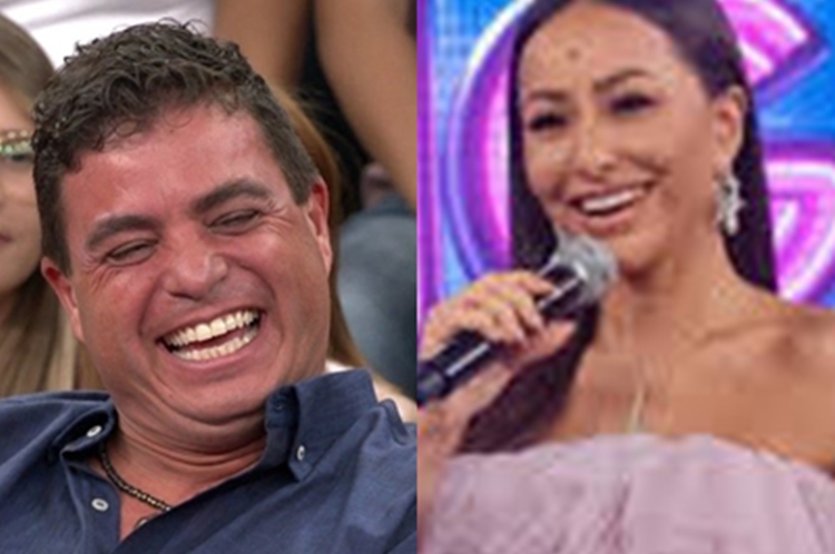 Dhomini participa da estreia do Domingo Show e relembra namoro com Sabrina Sato