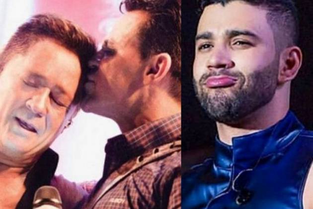 Sertanejos Leonardo, Eduardo Costa e Gusttavo Lima - Montagem/Área Vip