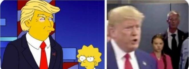 Lisa Simpson teria previsto os movimentos de Greta Thunberg anos antes? (foto: Reprodução/Facebook)