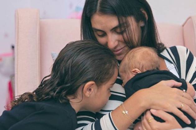 Marina Uhlmann filha Maria e filho Vicente 