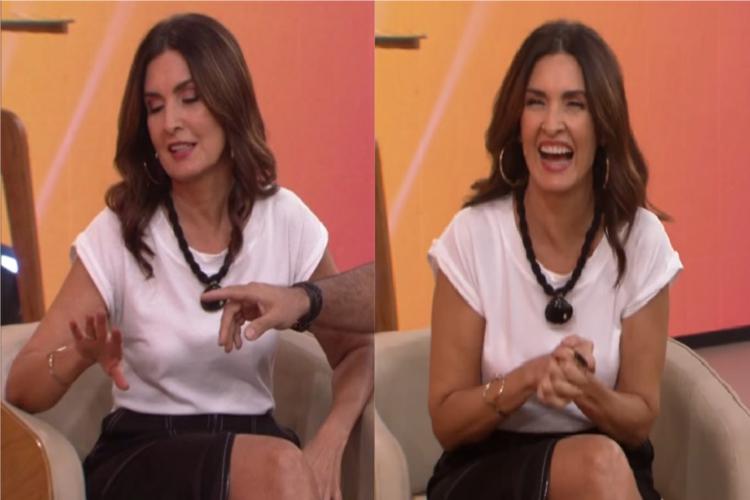 Fátima Bernardes tira aliança de compromisso ao vivo no ‘Encontro’