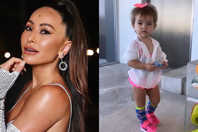 Sabrina Sato mostra Zoe vestida com roupa de ginástica e encanta web