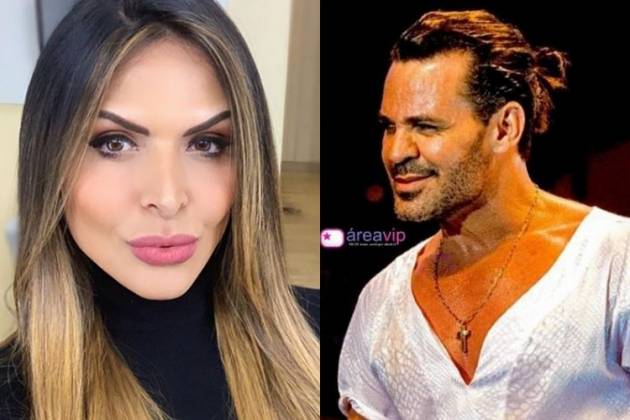 Silvye Alves e cantor sertanejo Eduardo Costa - Montagem/Área Vip