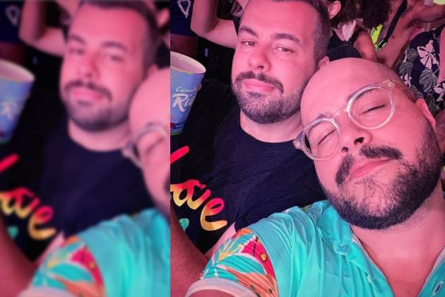 Tiago Abravanel surge agarrado ao lado do marido durante momento romântico - Reprodução/Instagram