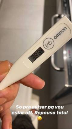 Pugliesi mostra a temperatura - Reprodução/Instagram