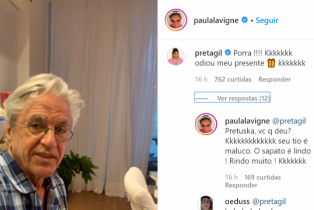 1_em_video_caetano_veloso_diz_que_acha_presente_de_preta_gil_horrivel_1586716686112_v2_900x506-16670015 Caetano Veloso não gostou muito do presente que ganhou de Preta Gil - Reprodução Internet