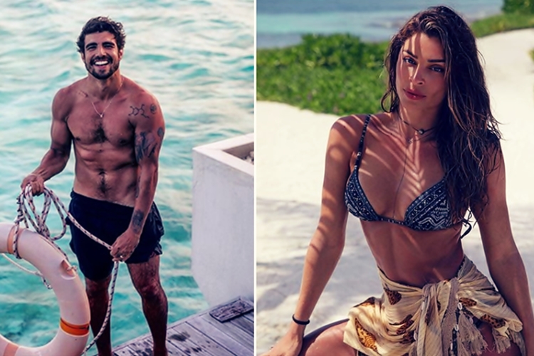 Caio Castro e Grazi Massafera são flagrados curtindo o pôr do sol juntinhos, confira