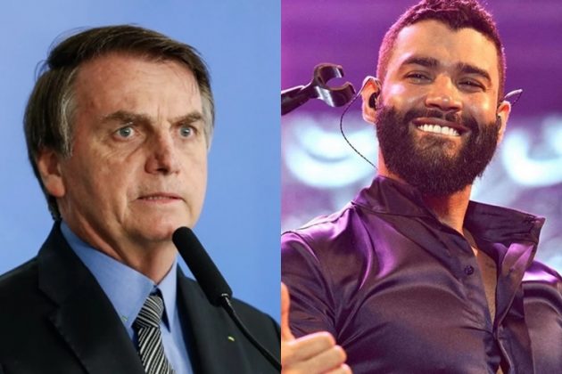 Jair Bolsonaro e Gusttavo Lima reprodução Instagram montagem Área Vip