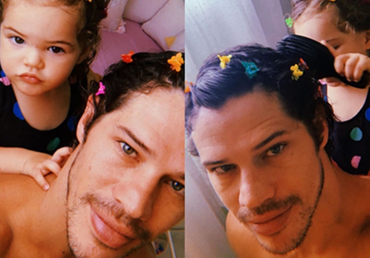José Loreto entra na brincadeira com a filha e fãs se derretem