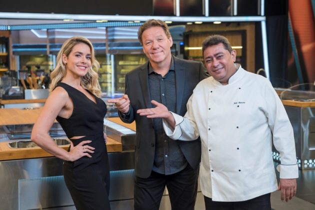 Monique Alfradique, Claude Troisgros e Batista (Globo/Camilla Maia)