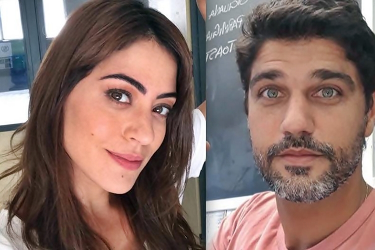 Carol Castro dá um flagra no namorado, Bruno Cabrerizo, durante a quarentena