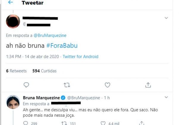 Reprodução Twitter Bruna Marquezine