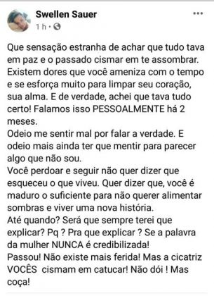 Swellen lançou em maio de 2016, o livro "Nasci para ser traída", que narra a relação conturbada com Nego do Borel Foto: Reprodução