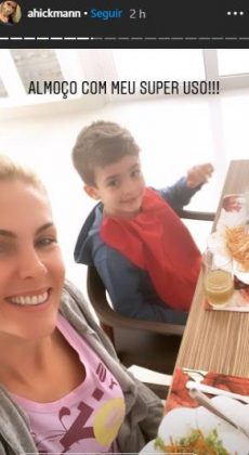 Ana Hickmann surge em momento íntimo com o filho