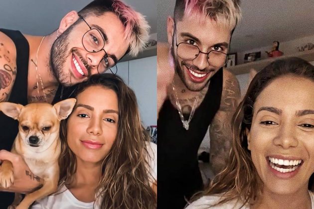 Anitta durante live com Gui Araújo - Instagram Stories/Montagem Anitta fala sobre relacionamento com Gui Araújo: "Cada um para sua casa"