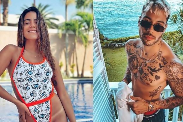 Após trocarem flertes nas redes, Gui Araújo é flagrado na casa de Anitta - Reprodução/Instagram/TikTok