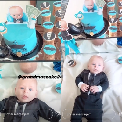 Bento filho de Thammy Miranda e Andressa. reprodução Instagram e montagem Área Vip