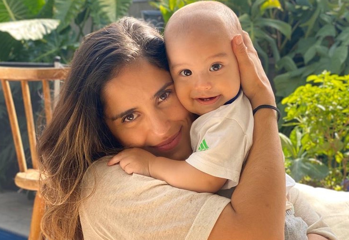 Camilla Camargo e o filho