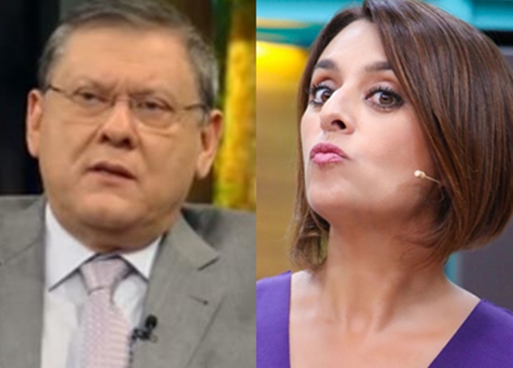 Estressado, Milton Neves reclama ao vivo de Cátia Fonseca na Band