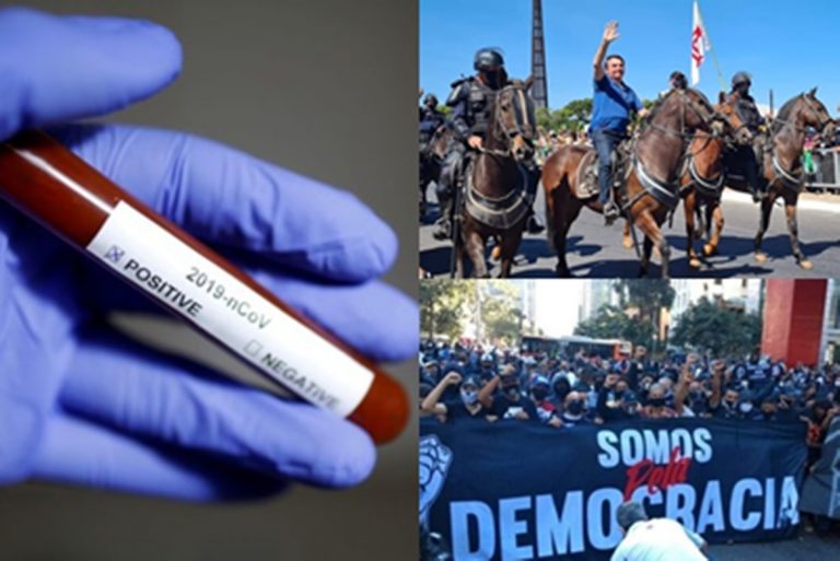Hoje no Brasil: Covid-19 ultrapassa meio milhão de casos, Bolsonaro participa de manifestação à cavalo e confusão em protestos em SP