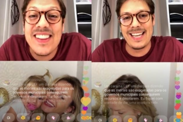 Fábio Porchat e Eliana reprodução Instagram e montagem Área Vip Fábio Porchat e Eliana reprodução Instagram e montagem Área Vip