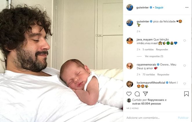 Guilherme Winter e filho Pedro Luna reprodução Instagram