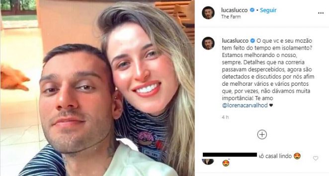 Lucas Lucco faz revelação sobre relacionamento com Lorena Carvalho