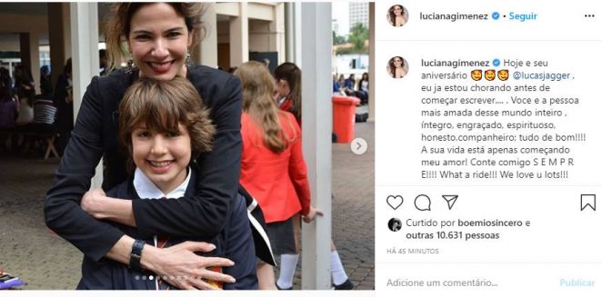 Com fotos raras, Luciana Gimenez se emociona ao parabenizar o filho