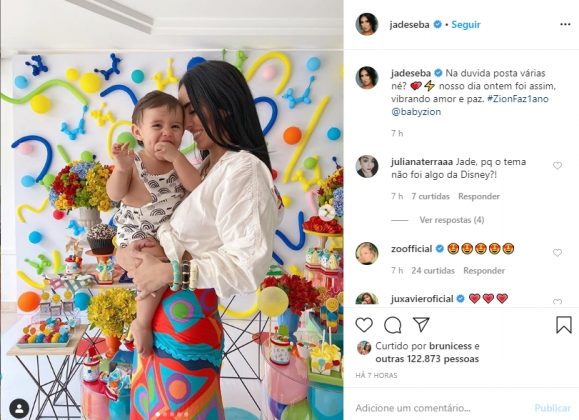 Jade Seba e o filho reprodução Instagram.1