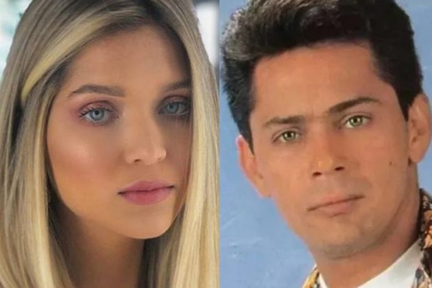 Lyandra Costa e o pai, falecido sertanejo Leandro - Montagem/Área Vip