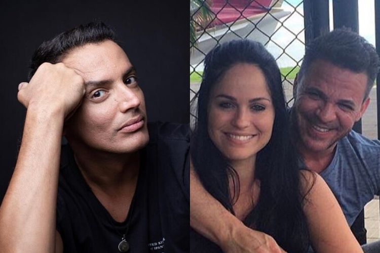 Leo Dias, a irmã do cantor sertanejo Eduardo Costa e ele - Reprodução: Instagram (Montagem: Área VIP)
