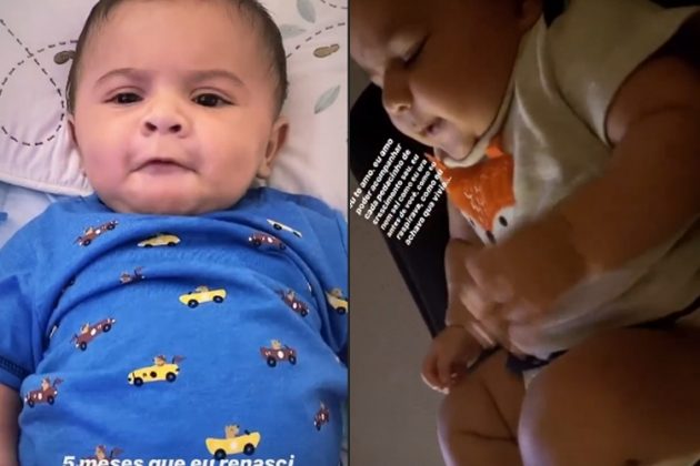 Leo filho da sertaneja Marília Mendonça reprodução Instagram montagem Àrea Vip