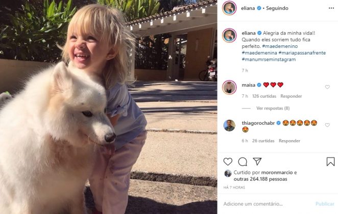 Manuela - filha de Eliana reprodução Instagram