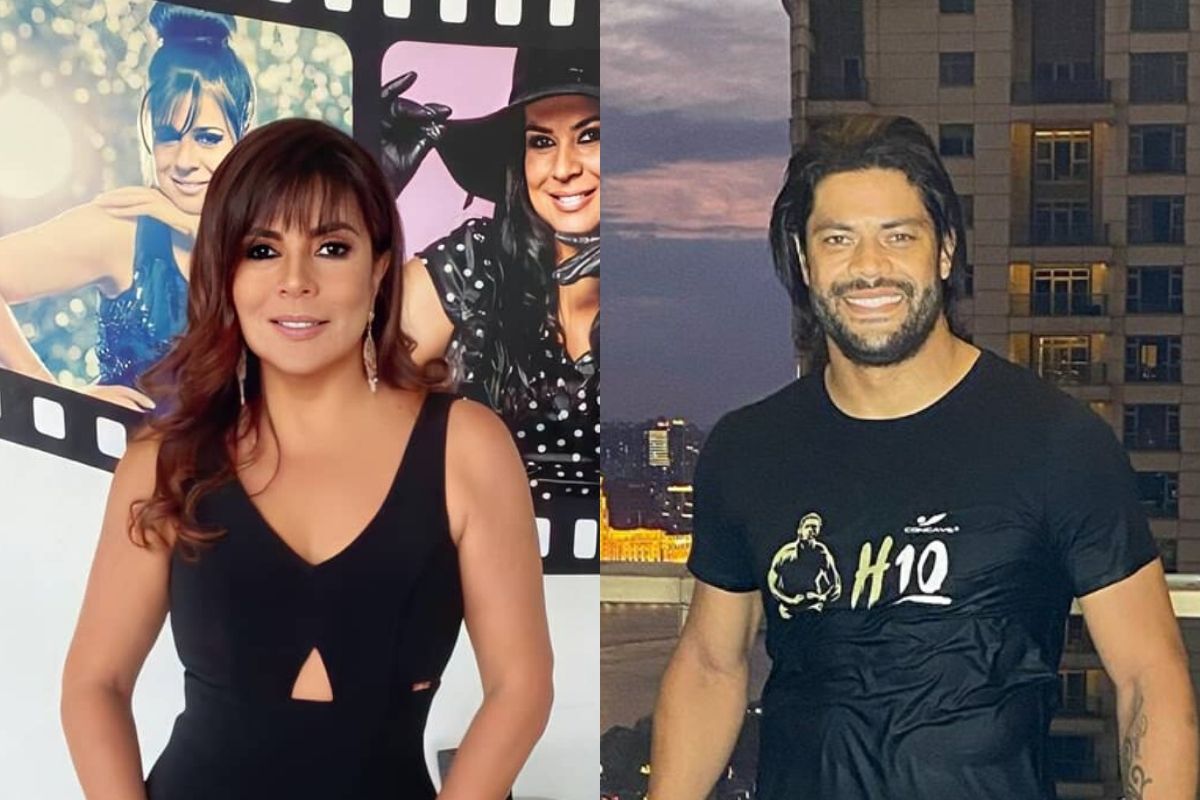 Mara Maravilha, do SBT e o jogador Hulk Paraíba - Reprodução: Instagram (Montagem: Área VIP)