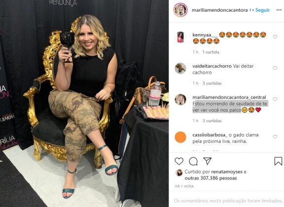 Marilia Mendonça reprodução Instagram