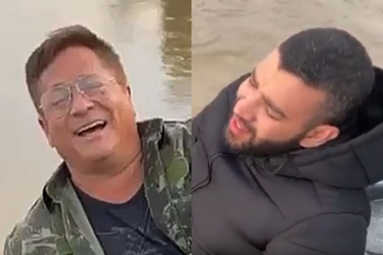 Sertanejo Leonardo surge com Gusttavo Lima e desabafa: “Eu não sou cachorro não”