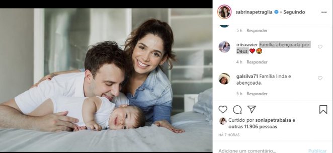 Sabrina Petraglia e Família reprodução instagram