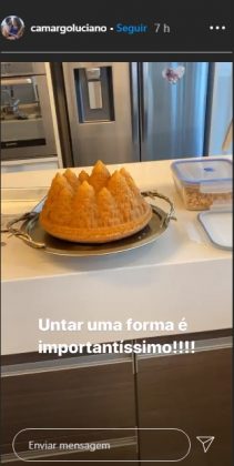 Sertanejo Luciano Camargo reprodução Stories do Instagram