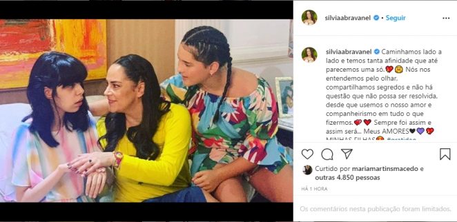 Silvia Abravanel e as filhas reprodução Instagram