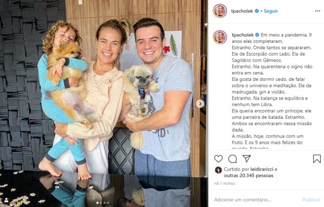 Thais Pacholeck e família reprodução Instagram