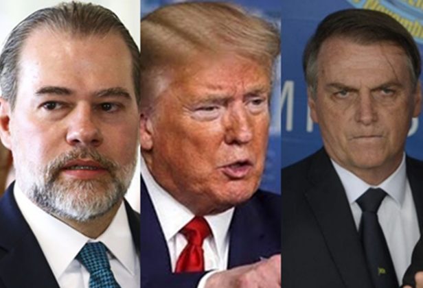 Toffoli - Trump e Bolsonaro - Montagem Área Vip